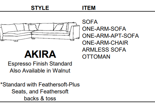 Stylus Sofas AKIRA SOFA