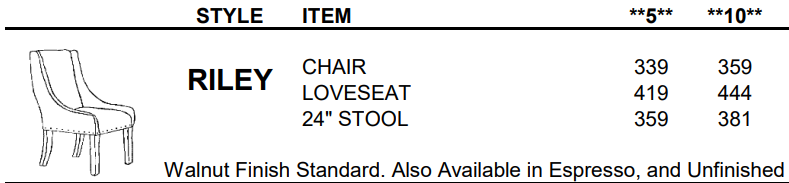 Stylus Sofas RILEY 24" STOOL