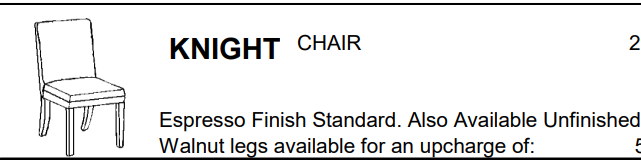Stylus Sofas KNIGHT CHAIR