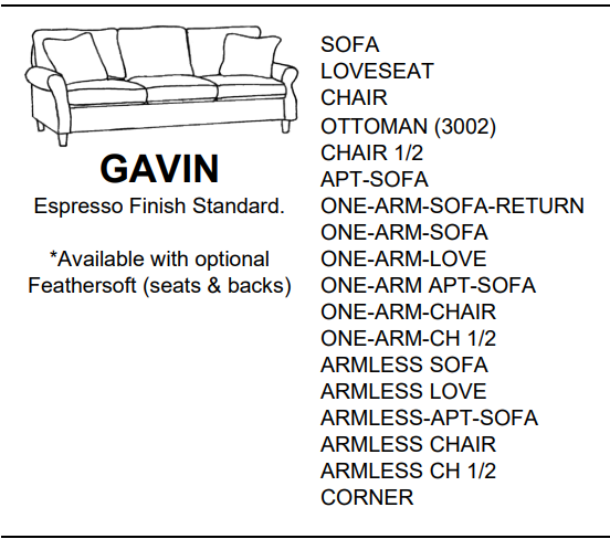 Stylus Sofas GAVIN ONE-ARM-SOFA