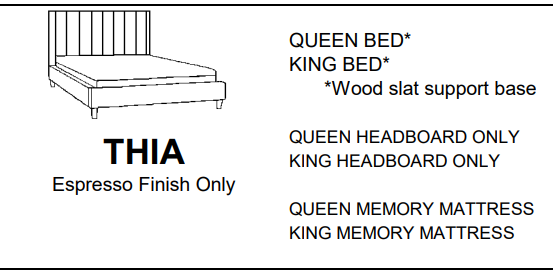 Stylus Sofas THIA QUEEN BED