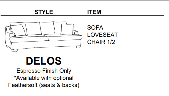 Stylus Sofas DELOS CHAIR 1/2