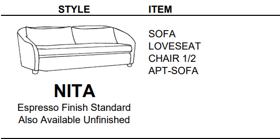 Stylus Sofas NITA LOVESEAT