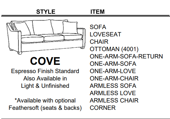 Stylus Sofas COVE CHAIR