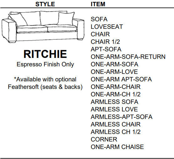 Stylus Sofas RITCHIE SOFA