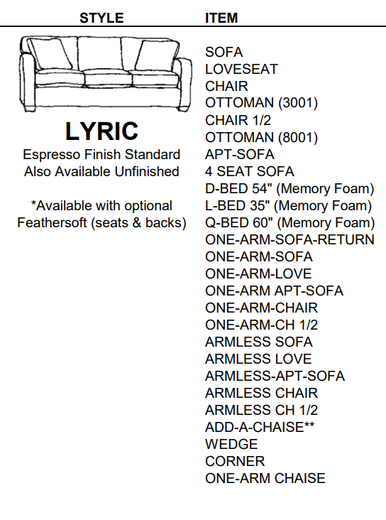 Stylus Sofas LYRIC CORNER
