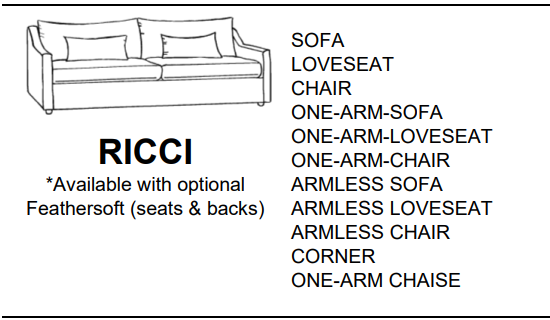 Stylus Sofas RICCI LOVESEAT
