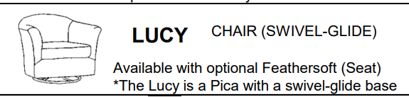 Stylus Sofas LUCY CHAIR (SWIVEL-GLIDE)