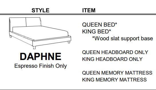 Stylus Sofas DAPHNE QUEEN HEADBOARD ONLY