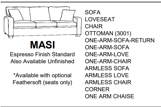Stylus Sofas MASI SOFA
