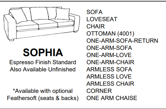 Stylus Sofas SOPHIA ARMLESS LOVE