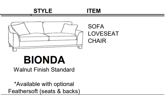 Stylus Sofas BIONDA SOFA