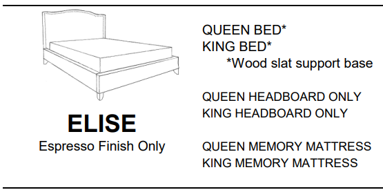 Stylus Sofas ELISE KING HEADBOARD ONLY