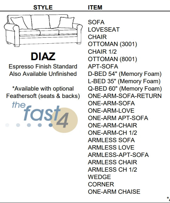 Stylus Sofas DIAZ SOFA